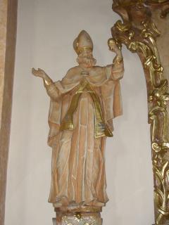 Vokányi plébániatemplom - Szent Ágoston püspök szobra